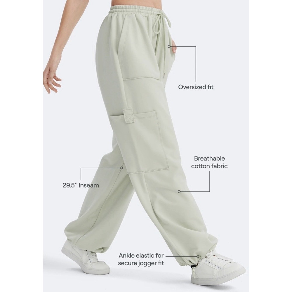 NWT BTTRM Better Me Med Fresh Mint Green SOLD OUT Drawstring Sweatpants & Bra - Picture 6 of 14